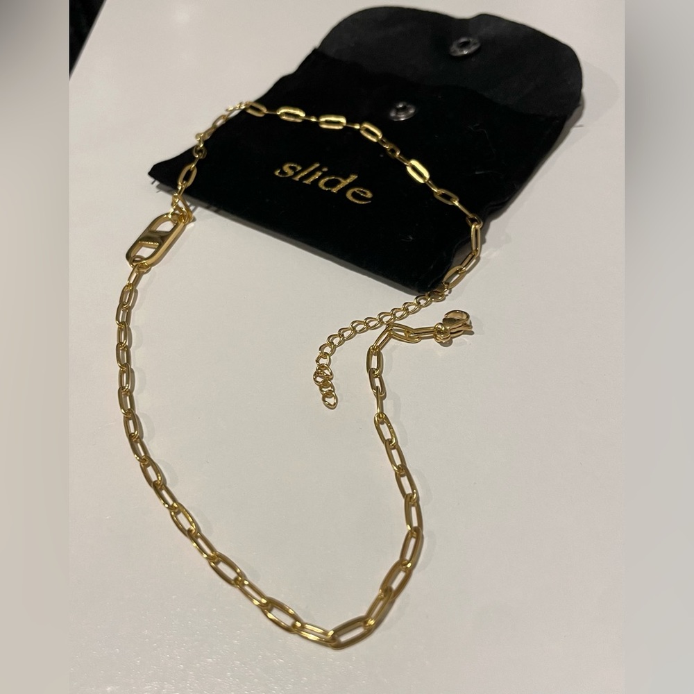 Slide Jewels - 18k Gold Plated Pin-Link Necklace